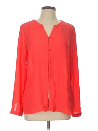 Lands' End Long Sleeve Blouse In Red