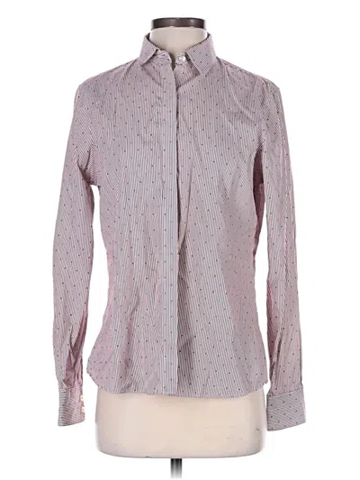Pre-owned Lands' End Long Sleeve Blouse In Red