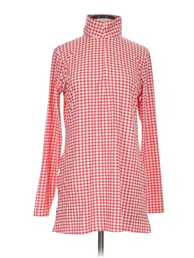 Pre-owned Lands' End Long Sleeve Blouse In Red