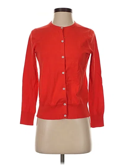 Pre-owned Lands' End Long Sleeve Blouse In Red