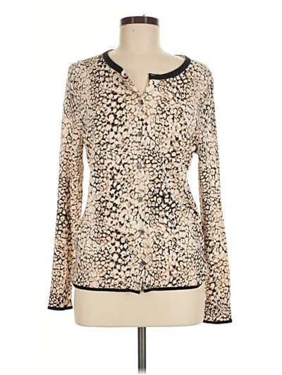 Pre-owned Lands' End Long Sleeve Blouse In Tan