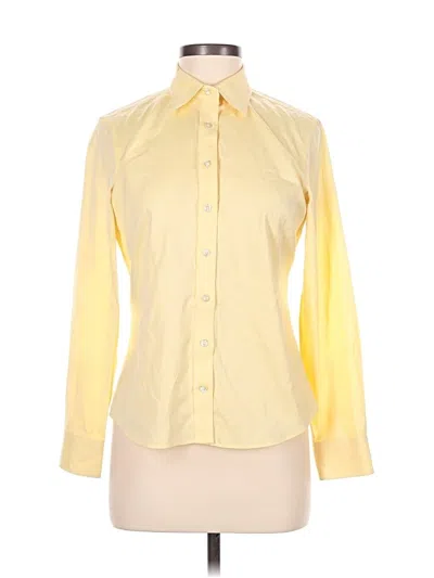 Pre-owned Lands' End Long Sleeve Blouse In Yellow