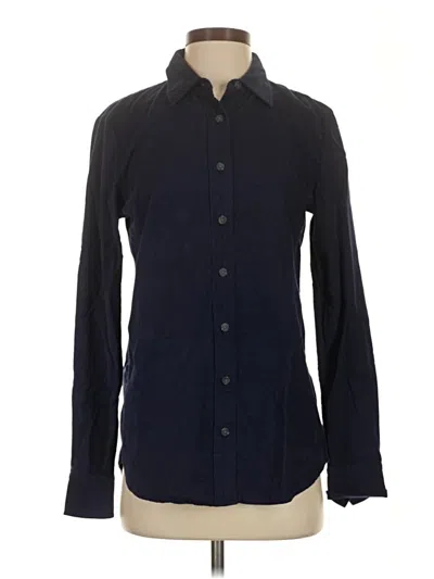 Pre-owned Lands' End Long Sleeve Button Down Shirt In Black