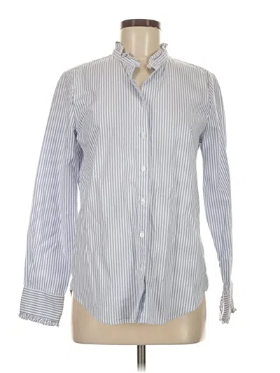 Pre-owned Lands' End Long Sleeve Button Down Shirt In Blue