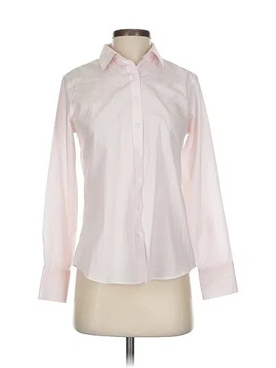 Pre-owned Lands' End Long Sleeve Button Down Shirt In Pink