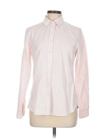 Pre-owned Lands' End Long Sleeve Button Down Shirt In Pink