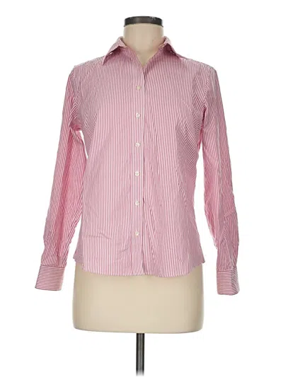 Pre-owned Lands' End Long Sleeve Button Down Shirt In Pink