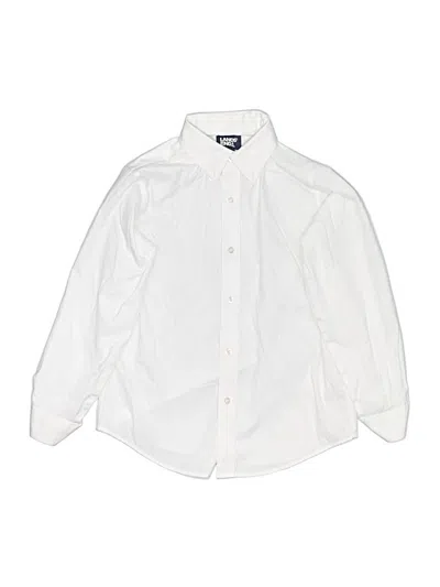 Pre-owned Lands' End Kids'  Long Sleeve Button Down Shirt In White
