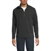 Lands' End Long Sleeve Cooling Performance Pique Quarter Zip In Black