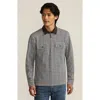 Lands' End Long Sleeve Corduroy Collar Bedford Rib Quarter Zip In Gray