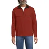 Lands' End Long Sleeve Corduroy Collar Bedford Rib Quarter Zip In Red