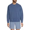 Lands' End Long Sleeve French Terry Vintage Wash Crewneck Sweatshirt In Light Indigo Blue