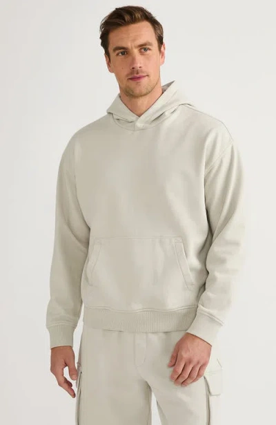 Lands' End Long Sleeve French Terry Vintage Wash Hoodie In Light Stone