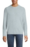Lands' End Long Sleeve Lambswool Crewneck Sweater In Blue