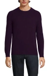 Lands' End Long Sleeve Lambswool Crewneck Sweater In Sumak Marl