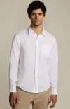Lands' End Long Sleeve Linen Shirt In White