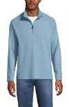 Lands' End Long Sleeve Raglan Hybrid Quarter Zip In Blue