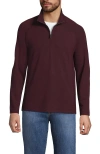 Lands' End Long Sleeve Raglan Hybrid Quarter Zip In Burgundy