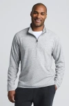 Lands' End Long Sleeve Raglan Hybrid Quarter Zip In Gray