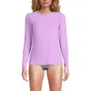 Lands' End Long Sleeve Relaxed Upf 50 Rash Guard In Wild Lilac