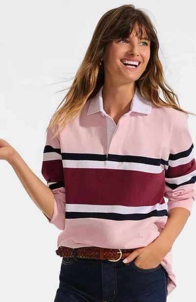Lands' End Long Sleeve Rugby Shirt In Multi