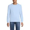 Lands' End Long Sleeve Serious Sweats Crewneck Sweatshirt In Blue