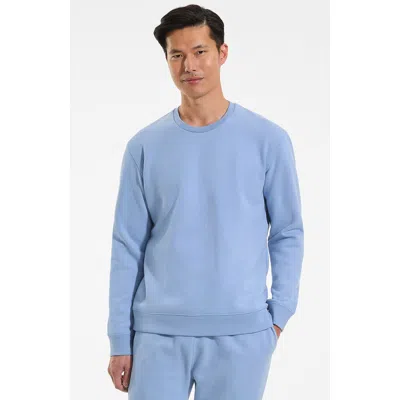 Lands' End Long Sleeve Serious Sweats Crewneck Sweatshirt In Blue