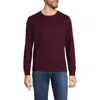 Lands' End Long Sleeve Serious Sweats Crewneck Sweatshirt In Royal Burgundy