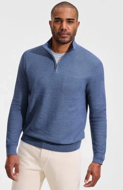 Lands' End Long Sleeve Summer Weight Quarter Zip In Multi