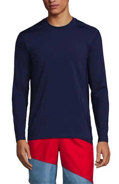 LANDS' END LANDS' END LONG SLEEVE SWIM TEE RASH GUARD