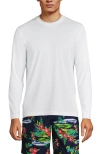 Lands' End Long Sleeve Swim Tee Rash Guard In Burgundy