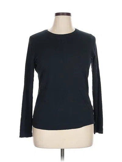 Pre-owned Lands' End Long Sleeve T-shirt In Black