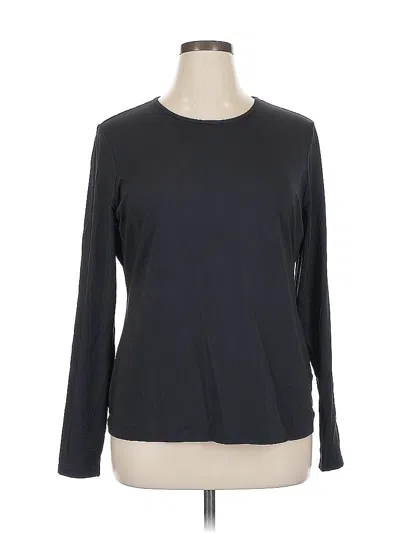Pre-owned Lands' End Long Sleeve T-shirt In Black
