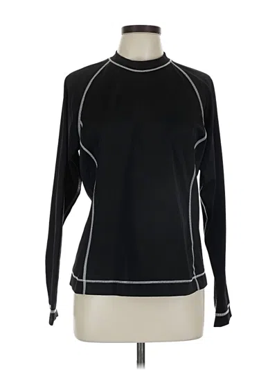 Pre-owned Lands' End Long Sleeve T-shirt In Black