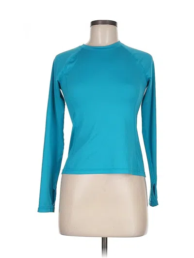 Pre-owned Lands' End Long Sleeve T-shirt In Blue