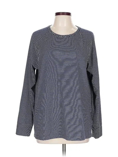 Pre-owned Lands' End Long Sleeve T-shirt In Blue