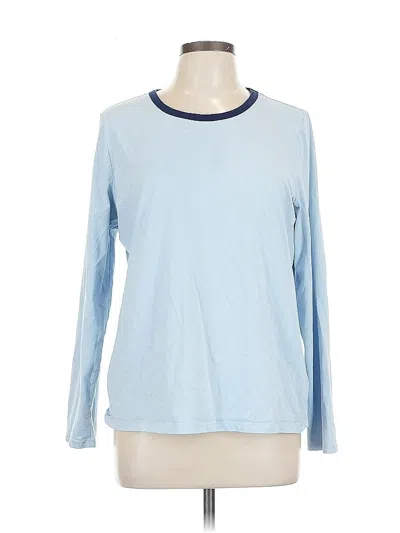 Pre-owned Lands' End Long Sleeve T-shirt In Blue