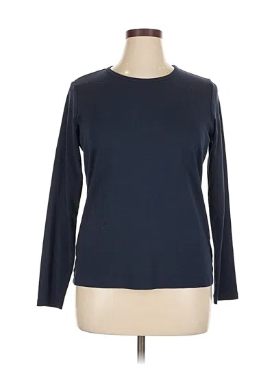 Pre-owned Lands' End Long Sleeve T-shirt In Blue