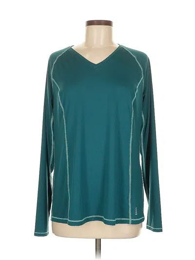 Pre-owned Lands' End Long Sleeve T-shirt In Blue