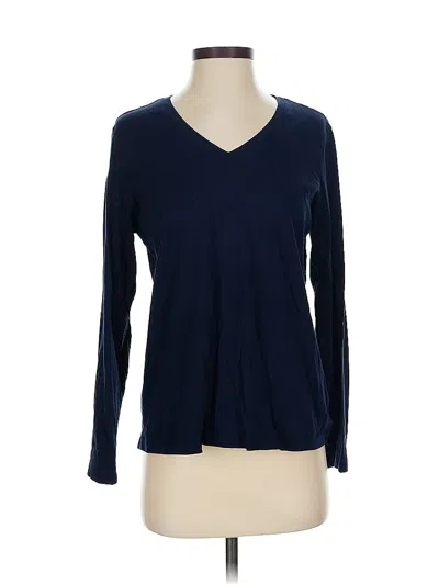 Pre-owned Lands' End Long Sleeve T-shirt In Blue