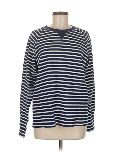 Pre-owned Lands' End Long Sleeve T-shirt In Blue