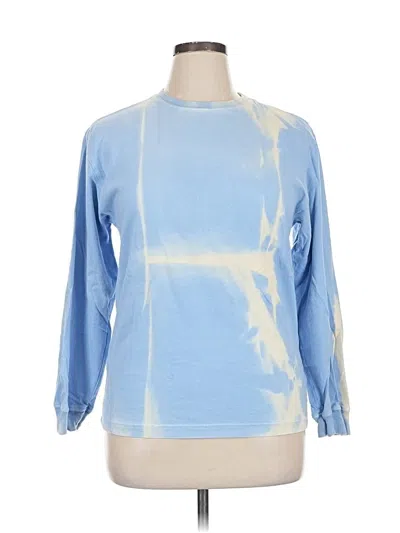 Pre-owned Lands' End Long Sleeve T-shirt In Blue