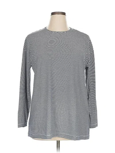 Pre-owned Lands' End Long Sleeve T-shirt In Blue