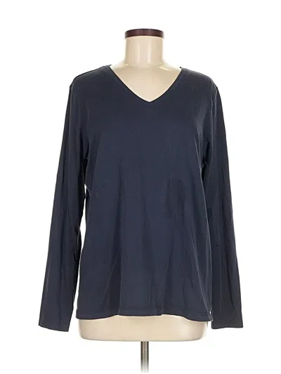 Pre-owned Lands' End Long Sleeve T-shirt In Blue