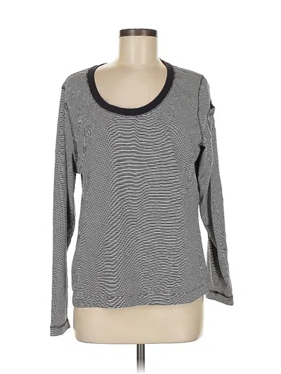 Pre-owned Lands' End Long Sleeve T-shirt In Gray