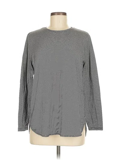 Pre-owned Lands' End Long Sleeve T-shirt In Gray
