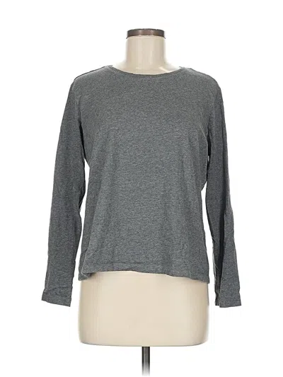 Pre-owned Lands' End Long Sleeve T-shirt In Gray