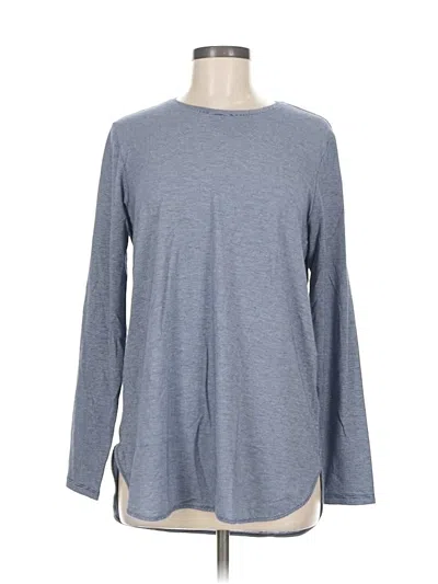 Pre-owned Lands' End Long Sleeve T-shirt In Gray