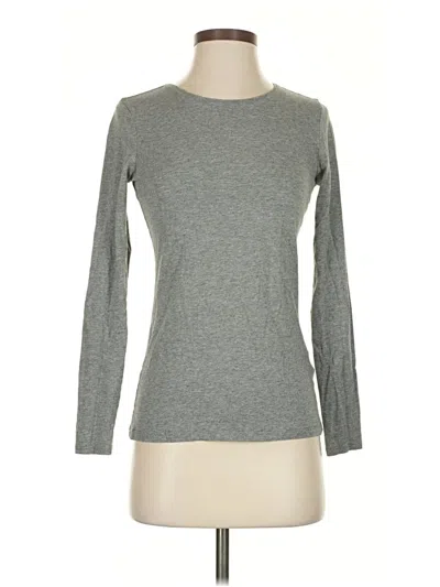 Pre-owned Lands' End Long Sleeve T-shirt In Gray