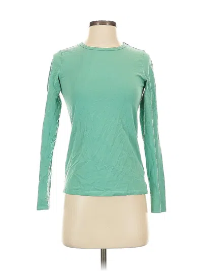 Pre-owned Lands' End Long Sleeve T-shirt In Green